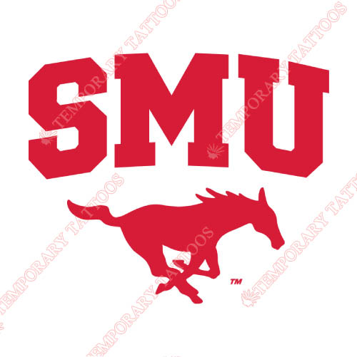 Southern Methodist Mustangs Customize Temporary Tattoos Stickers NO.6302